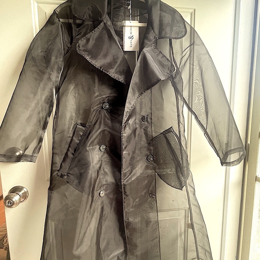 Sheer Black Trench Coat